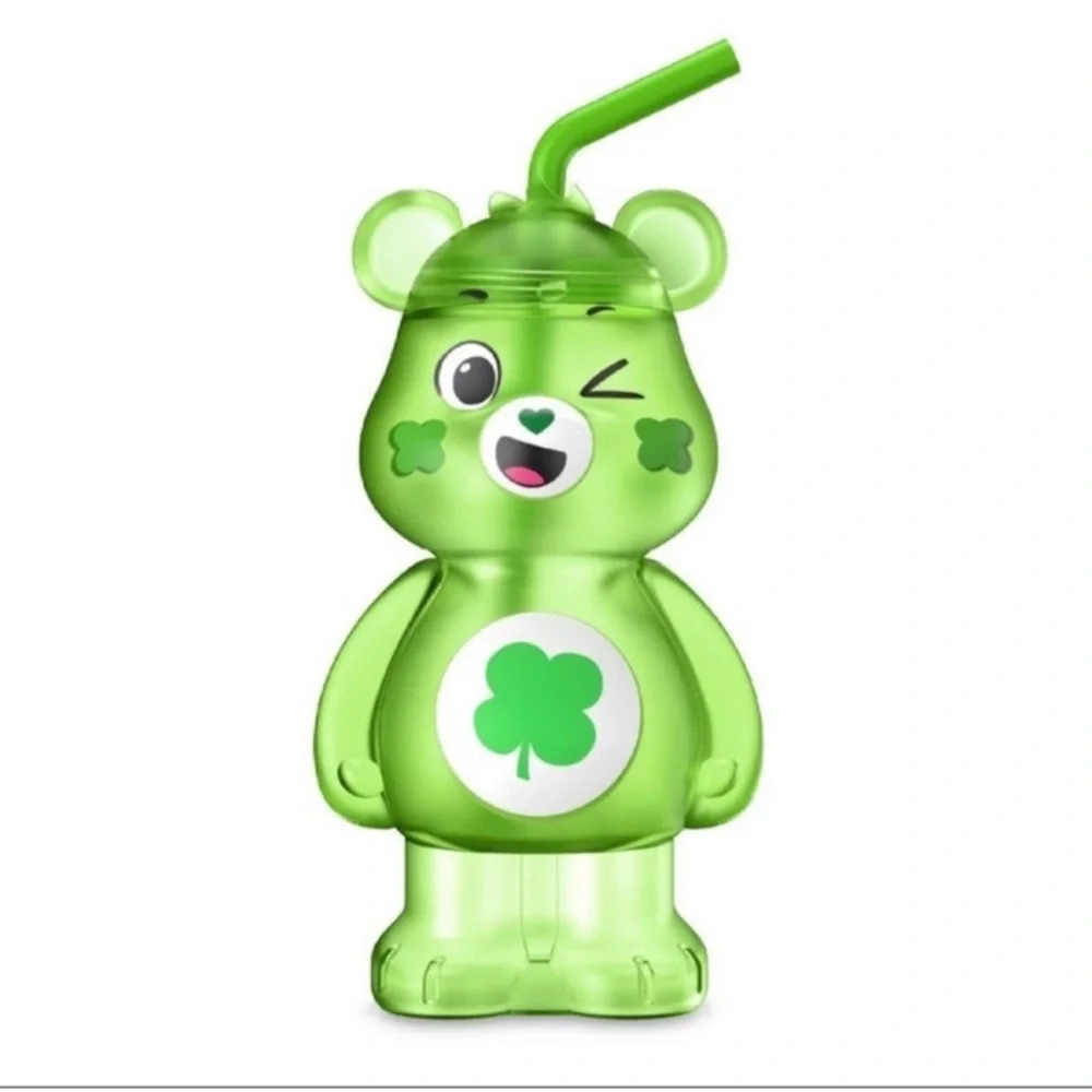 New Target Bullseye Playground set of 2 Care Bear Drinkware Kids Cups w/ straws